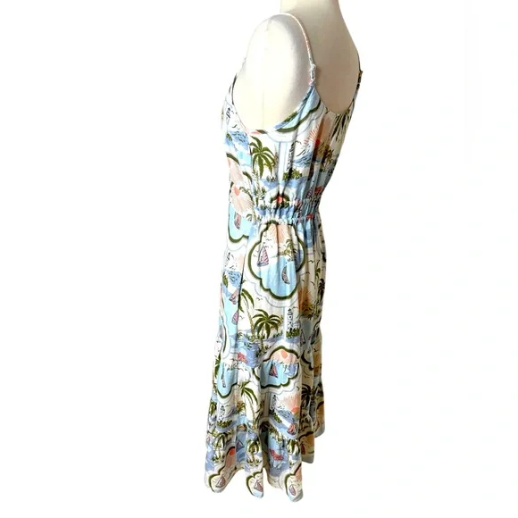 CYNTHIA ROWLEY NEW TROPICAL MAXI DRESS. - Picture 3 of 8